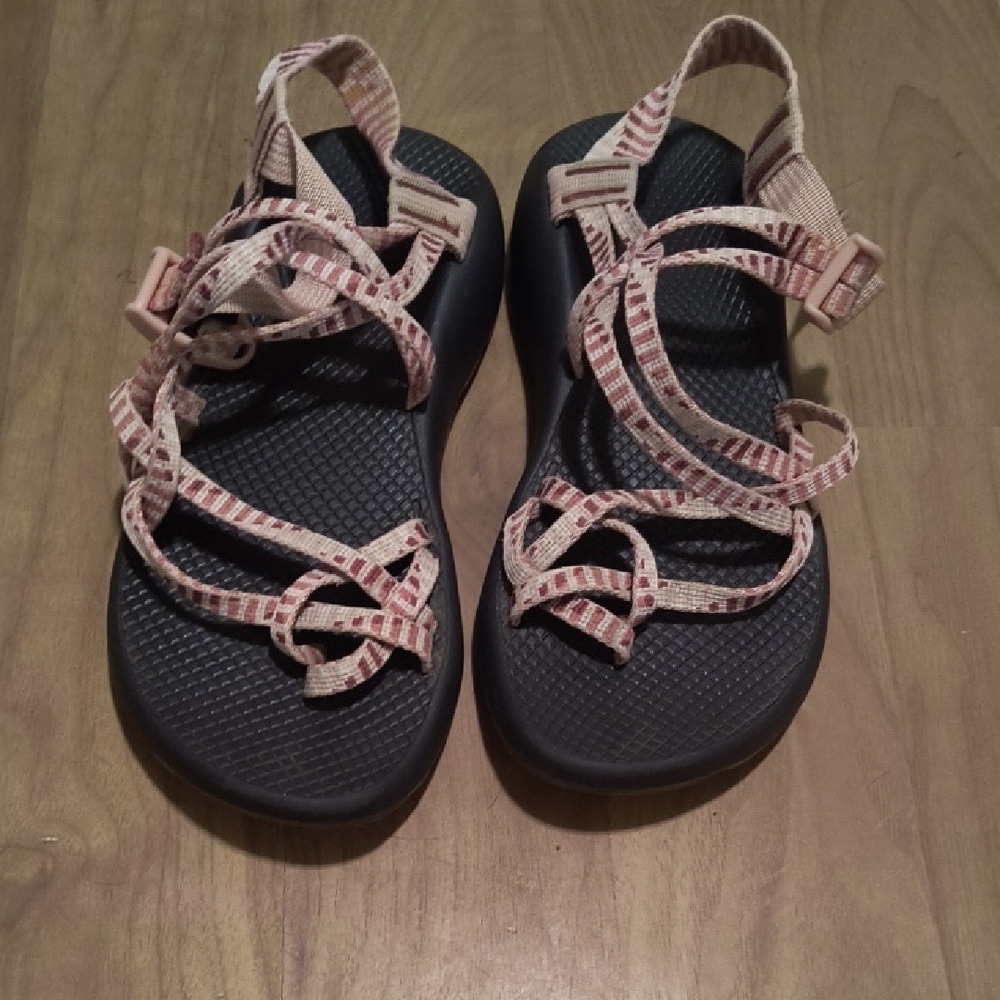 Chaco Women's Sandals - Black and Pink Straps